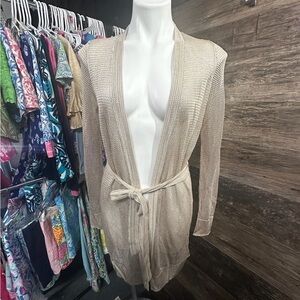 White House Black Market Beige Cardigan